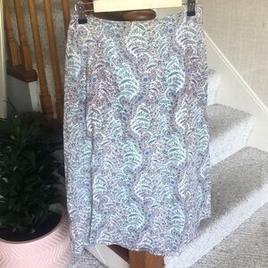 Maxou Vintage Cotton Boho Paisley Midi Skirt